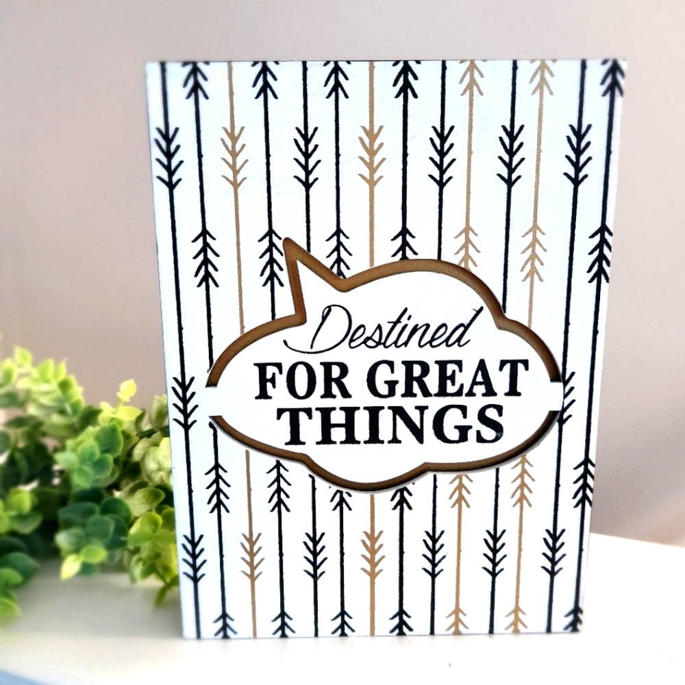 Decor - wood sign "Destined for great things"